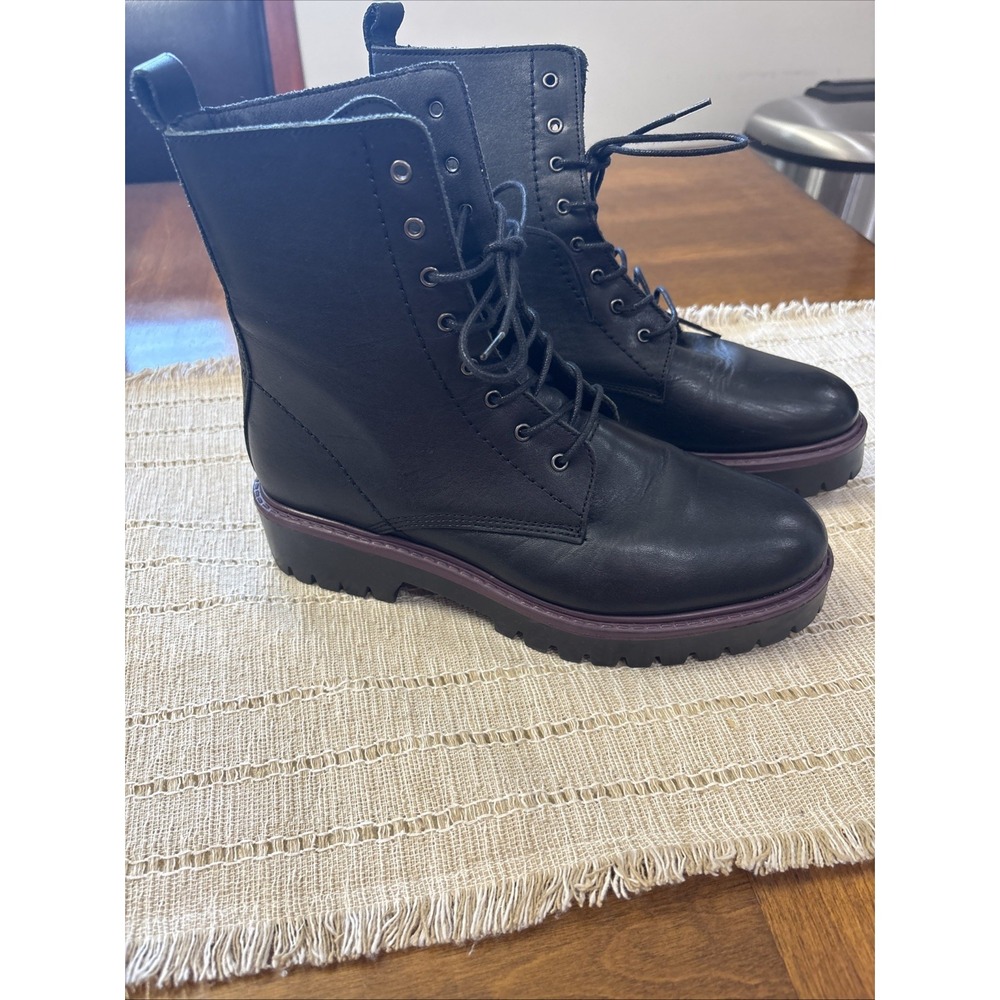 ENZO TESOTI , Women's Combat Boots Lace Up Size 39- Style-82527